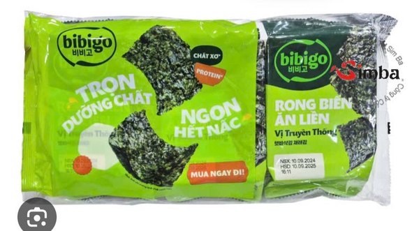 Rong biển Hàn Quốc Bibigo ăn liền vị truyền thống gói 4g