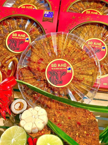 Khô bò miếng loại 1 Tết hộp 400g
