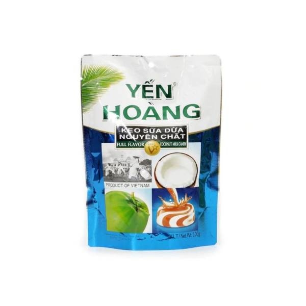 Kẹo dừa giòn vị sữa dừa Yến Hoàng túi 100g