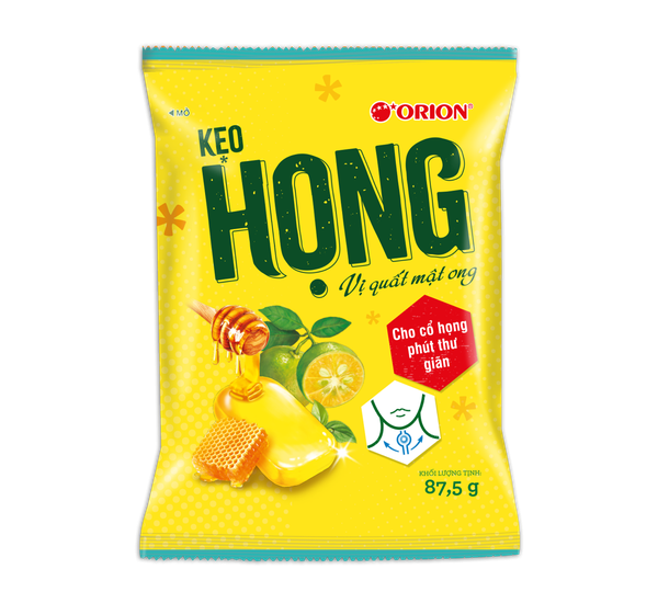 Kẹo ngậm Họng vị Quất Mật Ong Orion Gói 87.5g