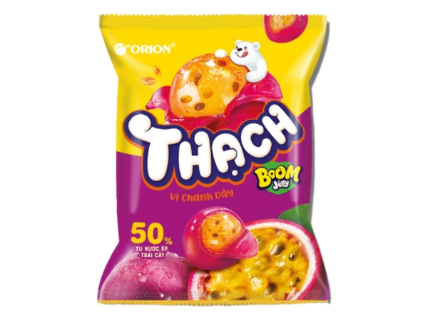 Kẹo dẻo thạch hương chanh dây Orion Boom Jelly gói 24g