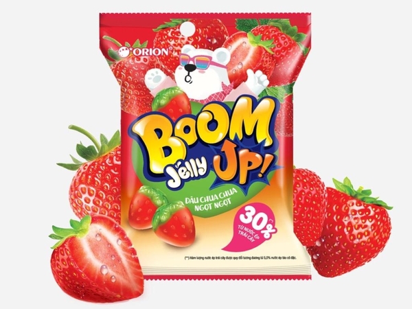 Kẹo dẻo dâu Orion Boom Jelly gói 25g
