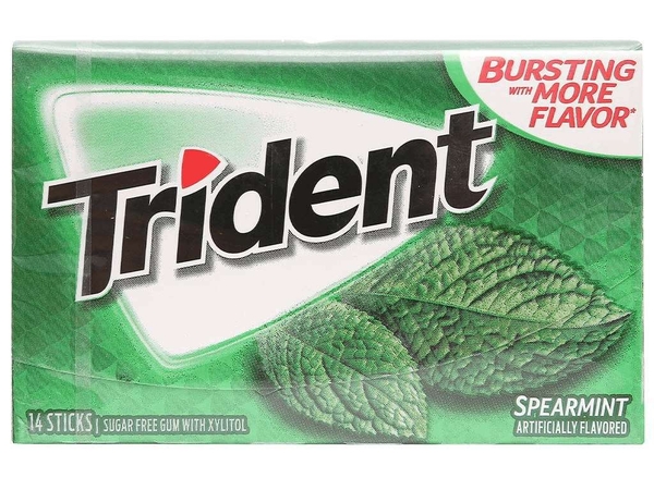 Kẹo gum không đường Trident hương bạc hà hộp 26.6g