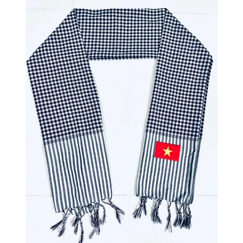 Khăn Rằn Nam Bộ Thêu Cờ Việt Nam