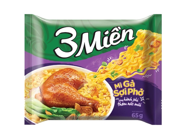 Mì 3 Miền gà sợi phở gói 65g