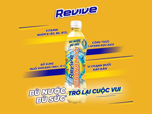 Nước bù khoáng Revive chanh muối chai 390ml