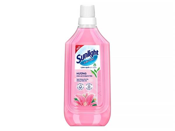 Nước lau sàn Sunlight tinh dầu thảo mộc hương hoa lily & bạch trà chai 1kg