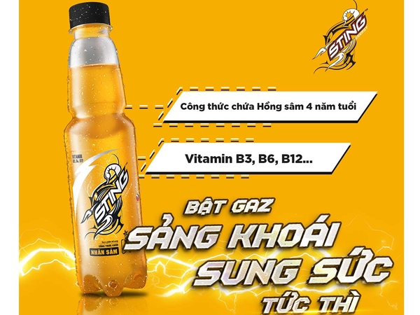 Nước tăng lực Sting Gold chai 330ml