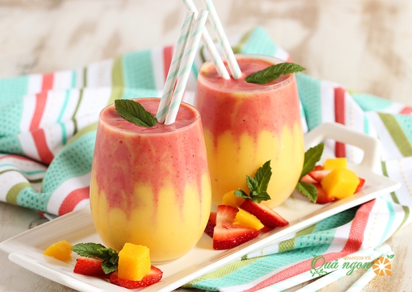 Sinh tố dâu tây + xoài