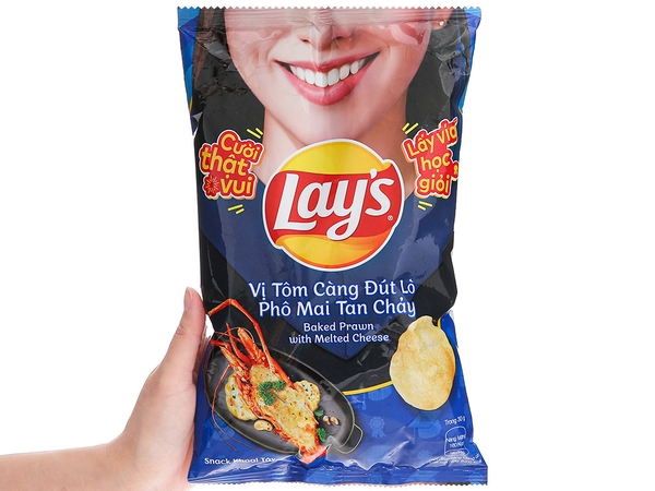 Snack vị tôm càng đút lò phô mai tan chảy Lay's gói 90g