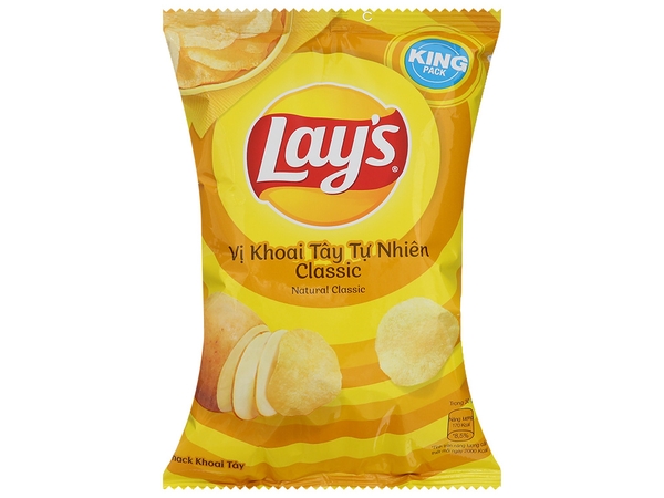 Snack khoai tây vị tự nhiên Lay's Classic gói 54g