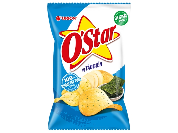 Snack khoai tây vị tảo biển O'Star gói 53g