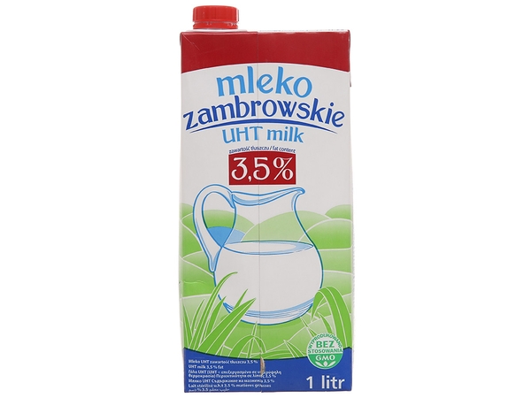 Sữa tiệt trùng Mleko Zambrowskie 3.5% béo hộp 1 lít