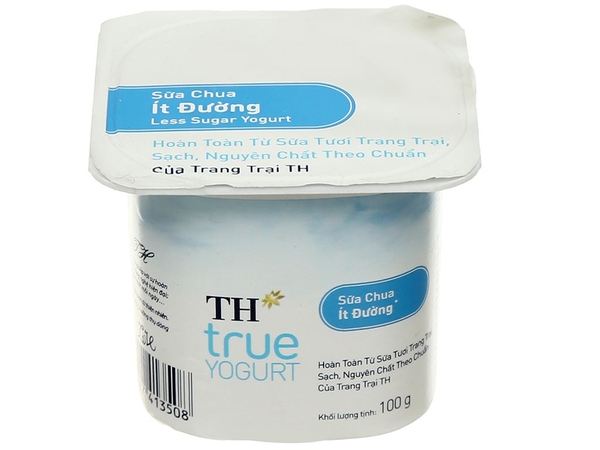 Sữa chua ít đường TH True Yogurt hũ 100g