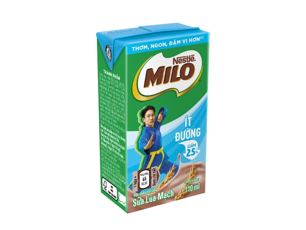 Sữa Lúa Mạch Nestlé Milo Nắp Vặn Hộp 210ml