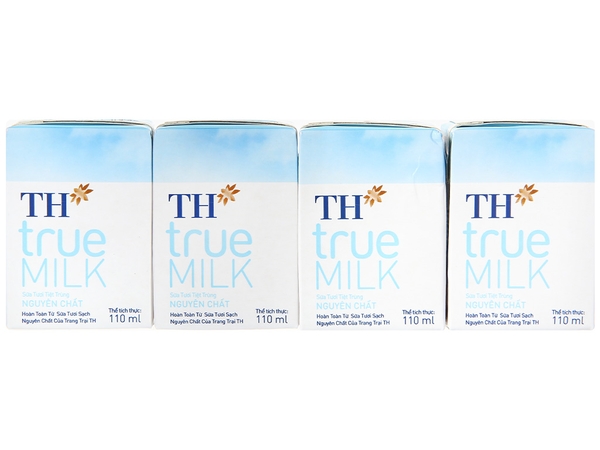 Sữa tươi tiệt trùng nguyên chất TH true MILK hộp 110ml