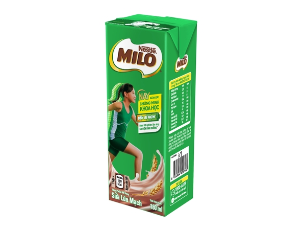 Sữa Lúa Mạch Nestlé Milo Nắp Vặn Hộp 210ml