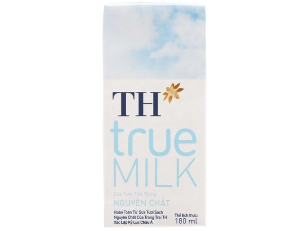 Sữa tươi tiệt trùng nguyên chất TH true MILK hộp 180ml