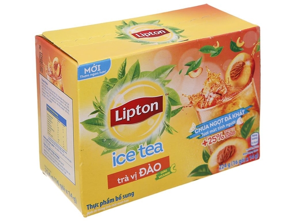 Trà Lipton Ice Tea vị đào hộp 192g (16 gói x 12g)