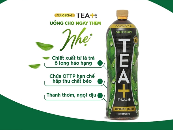 Trà ô long Tea+ chai 1000ml