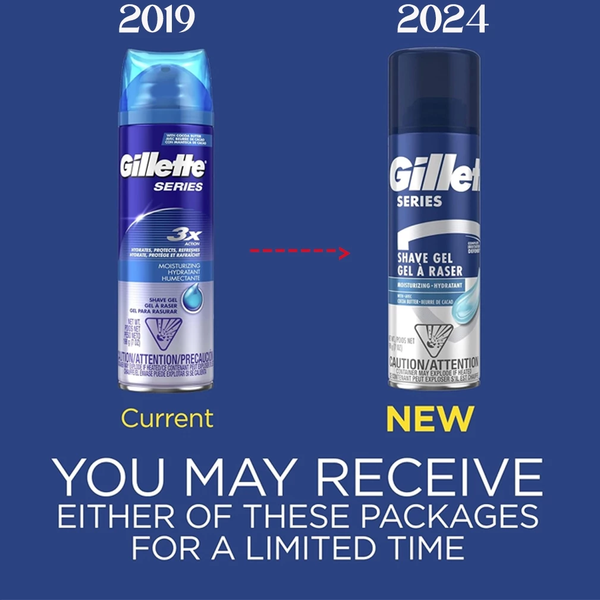 Kem cạo râu dưỡng ẩm da Gillette Series 3X Action Shave Gel Moisturizing 198g ( 200 ml )