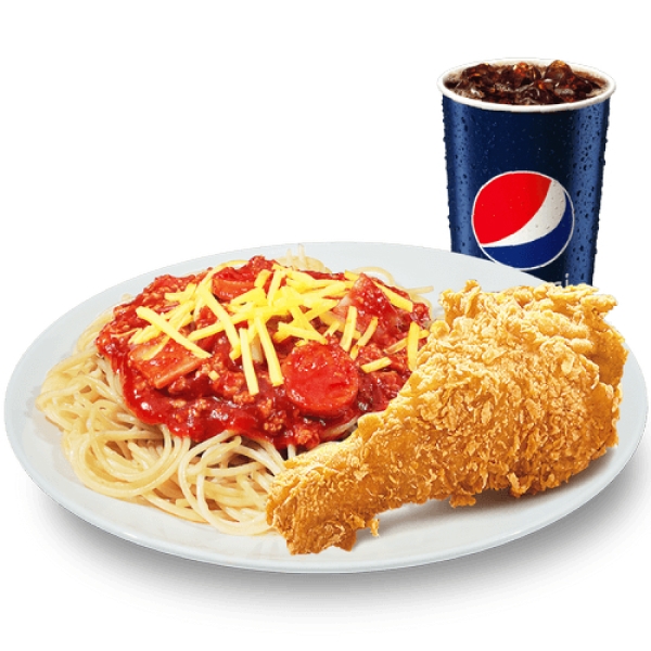Combo H (1 Người)(1 Miếng Gà + Mì Ý Truyền Thống + Coca Cola)