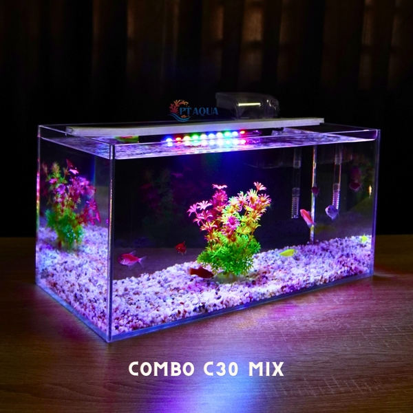 Bể cá mini 40x20x20cm Nhiều Mẫu Để Bàn Đẹp Phù Hợp Nuôi Cá Cảnh Nhỏ