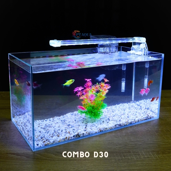 Bể cá mini 40x20x20cm Nhiều Mẫu Để Bàn Đẹp Phù Hợp Nuôi Cá Cảnh Nhỏ