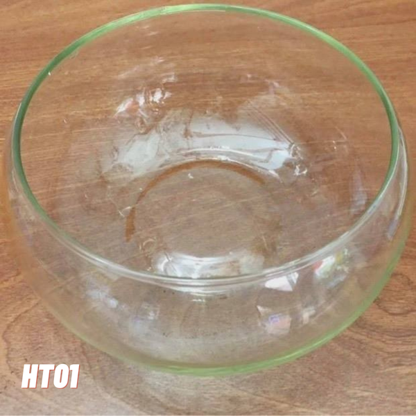 Chậu thủy tinh tròn HT01 size lớn dành cho nuôi cá hoặc trang trí