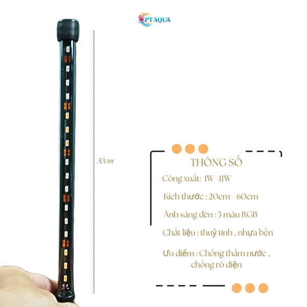 Đèn bể cá CHÌM 3 MÀU dành cho hồ cá cảnh
