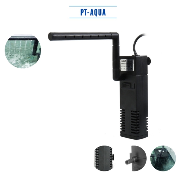 Lọc hồ cá loại chìm có ống nhô lên tạo thác