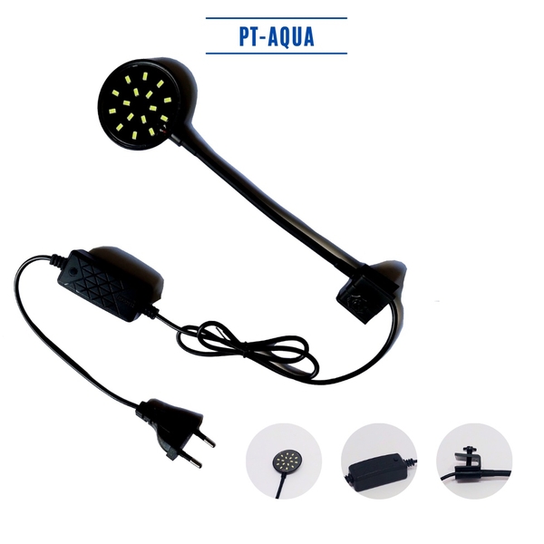 Đèn kẹp bể cá thủy sinh tròn mini phù hợp cho hồ thủy sinh nhỏ