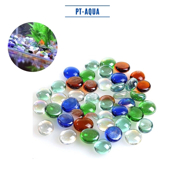 Sỏi thủy tinh 100g trang trí bể cá mini