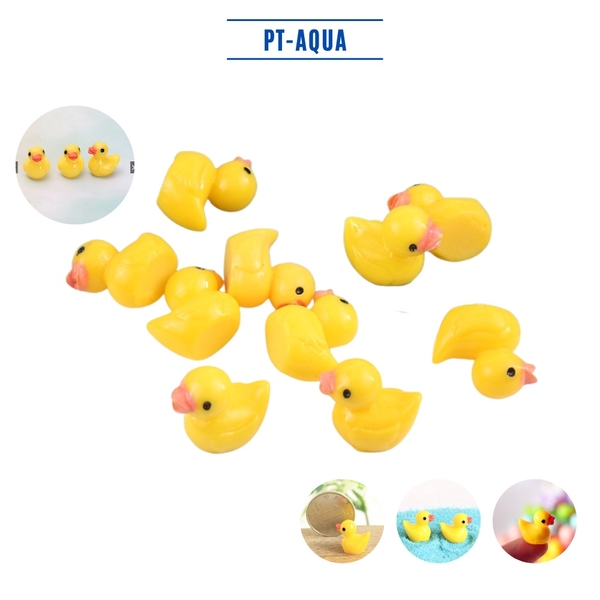 Trang trí bể cá mini vịt con nhỏ xinh