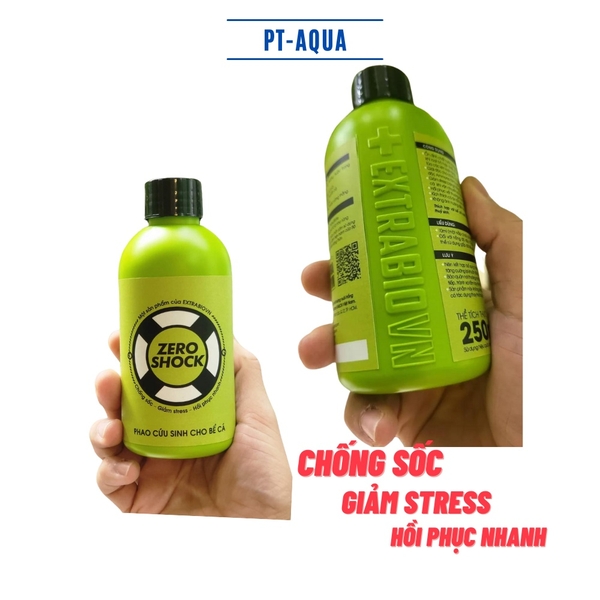 Extra Bio ZERO SHOCK 250ml - Chống sốc | Giamr stress | Hồi phục nhanh cho cá cảnh