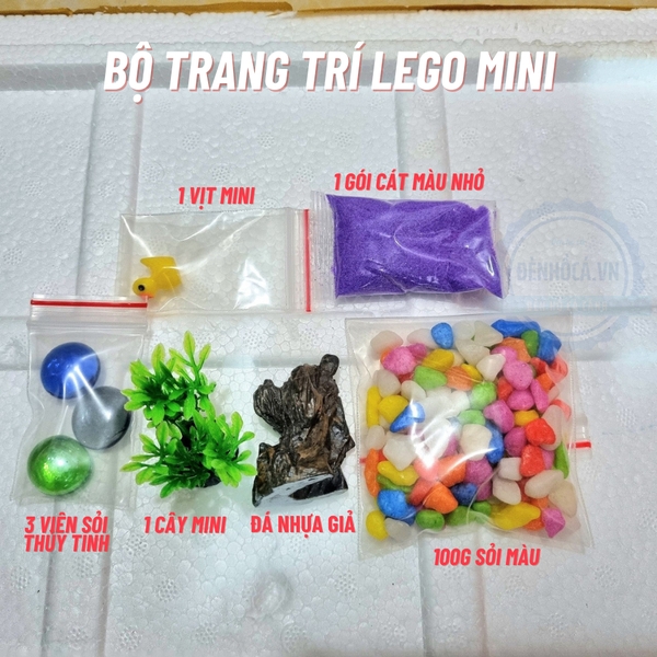 Bộ Trang trí LEGO dành cho bể cá mini kích thước 15cm trở lại