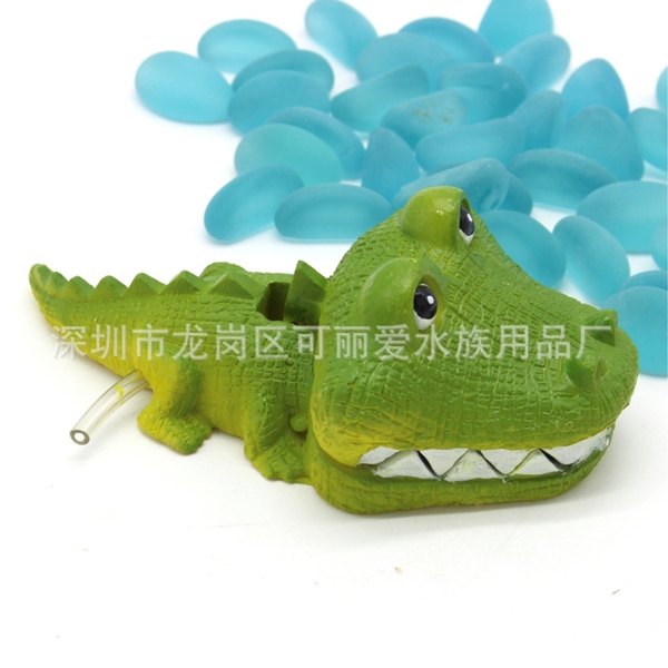 Đầu Sủi Oxy Hình Cá Sấu Dễ Thương Trang Trí Bể Cá Cảnh Và Bể Thủy Sinh