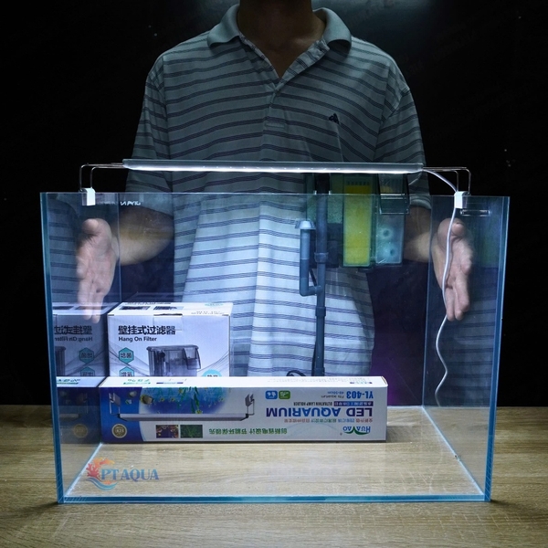 Bể Cá Cảnh Siêu Trong 45 - 50cm ( HỎA TỐC ) Hàng Nhập Khẩu Cao Cấp Mài Siết Cạnh và Dán Dấu Keo cho Độ Thẩm Mỹ Cao