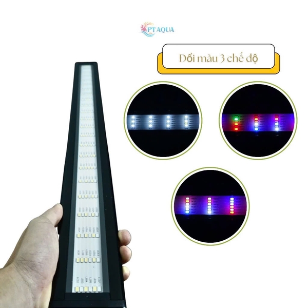 Đèn Led Bể Cá 80cm - 1m1 Dành Cho Hồ Cá Hồ Thủy Sinh 6 Dãy Led Có Ánh Sáng Trắng và Đổi Màu