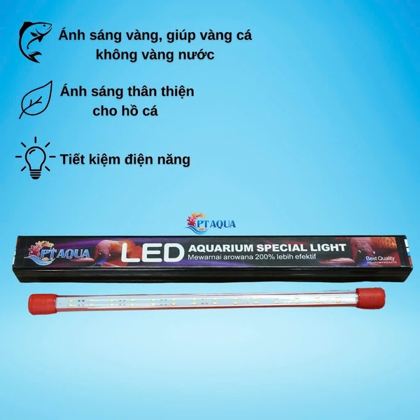Đèn bể cá kích thước đèn 72cm - 112cm ÁNH SÁNG VÀNG dành cho Rồng Vàng , cá cảnh màu vàng