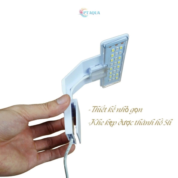 Đèn LED 12 kẹp thành hồ cá, hồ thủy sinh từ 15 đến 40cm