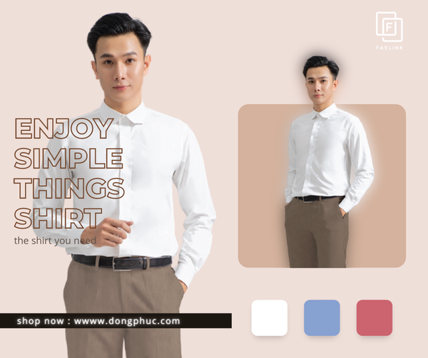 Áo Sơ Mi Nam Vải S-Cafe Dòng Luxury Đồng Phục Faslink 2SML1