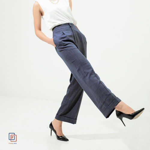 Quần Ống Suông Xanh Navy Nữ Faslink BST1-SL9