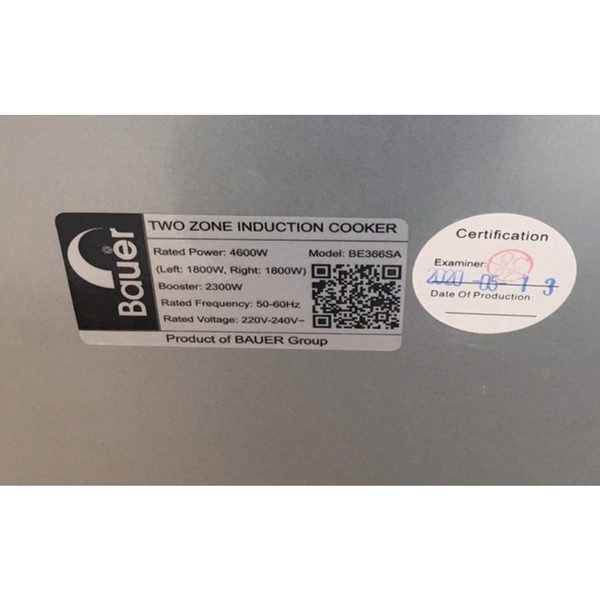 Bếp từ đôi Bauer BE-366SA