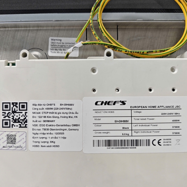 Bếp từ đôi Chefs EH-DIH888V