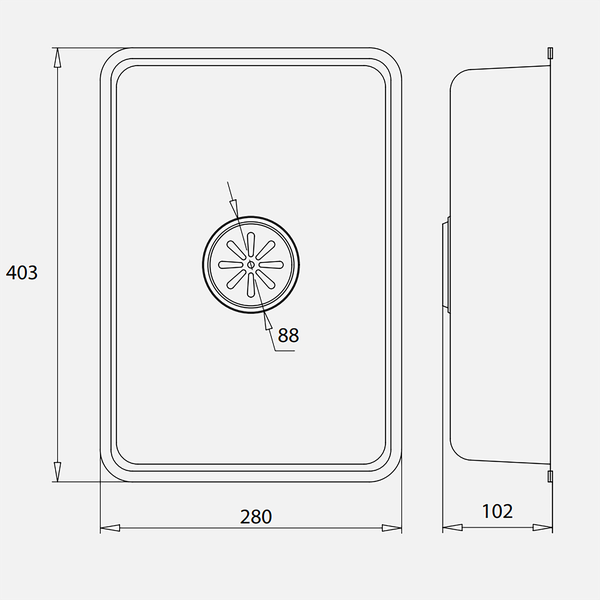Chậu rửa nhỏ inox Kluger KSWB – 402FS