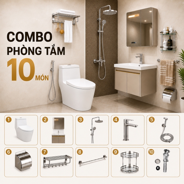 Combo phòng tắm, combo nhà tắm 106