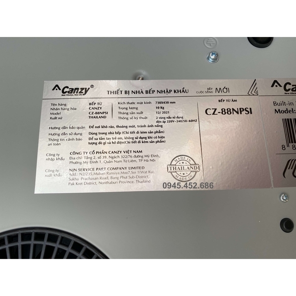Bếp từ đôi Canzy CZ-88NPSH