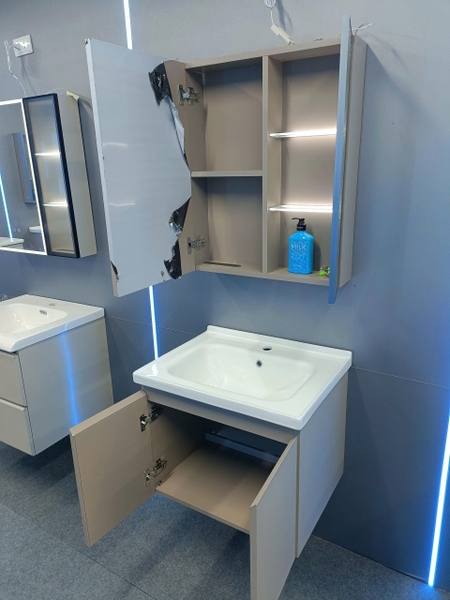 Bộ tủ chậu lavabo, tủ gương phòng tắm TC 029-60