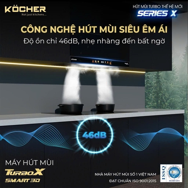 Máy hút mùi Kocher Turbo Smart 3D X3D-350D